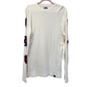 Billionaire Boys Club Artic Long Sleeve Shirt Sz XL Aztec Print Waffle‎ 851-9307